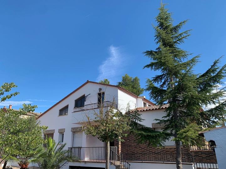 La casa vista desde el jardín